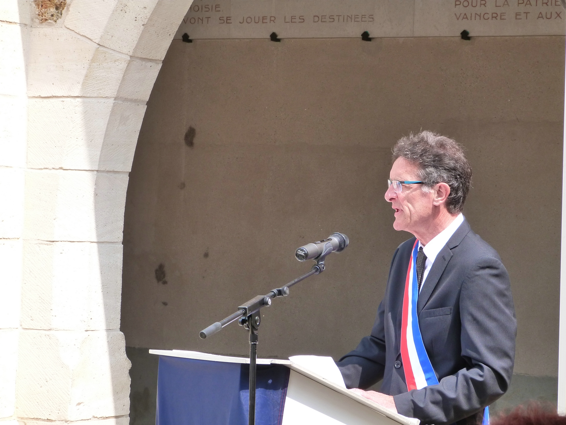 Michel Courteaux, maire de Dormans : 8 juillet 2018 Mémorial de Dormans